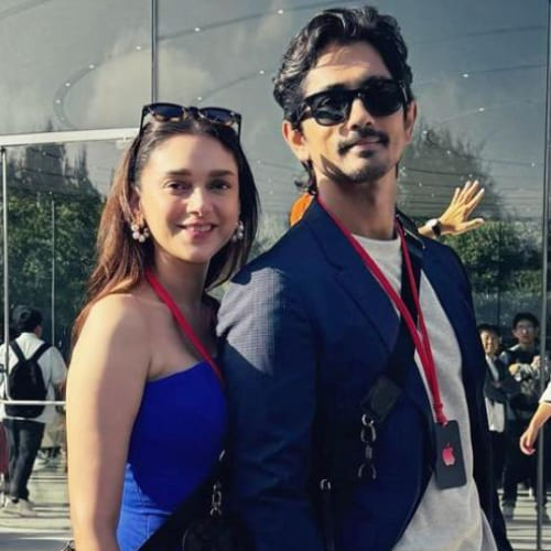 Aditi Rao Hydari and her fiancé Siddharth pose for romantic PICS; fans say 'Made for each other'