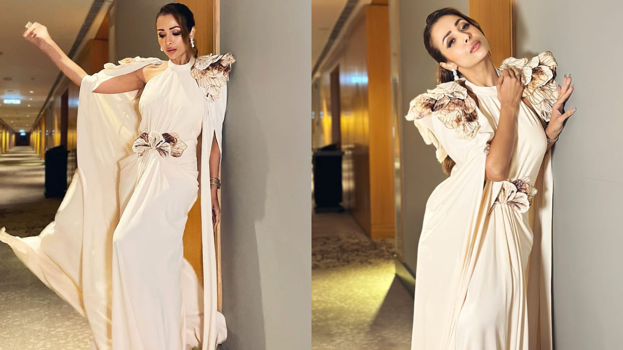 Malaika Arora in ivory gown