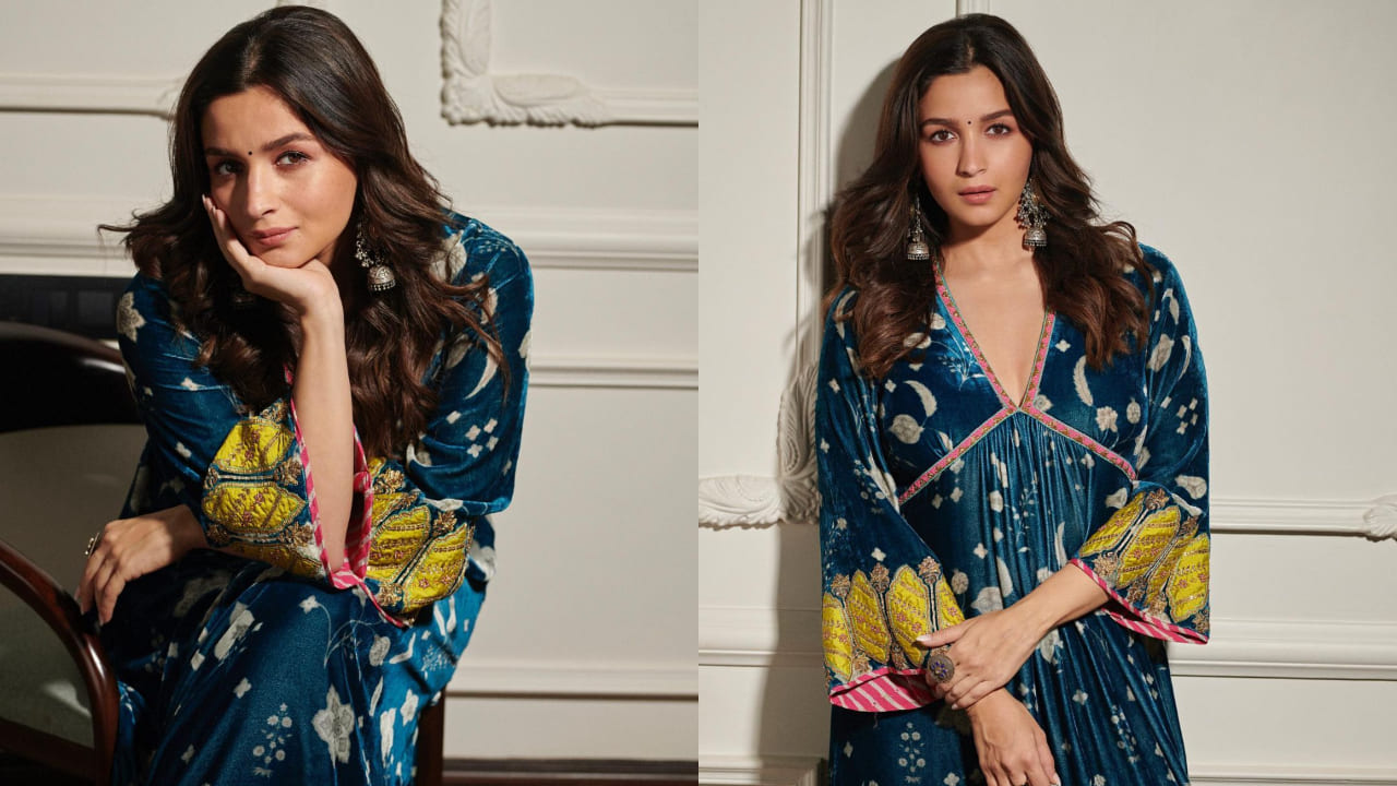 Alia Bhatt in wide sleeves kurti 