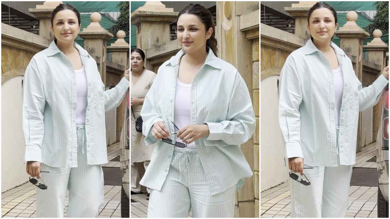 Parineeti Chopra’s cool mint co-ord set is the stylish fluorescent blessing that every wardrobe needs (PC: Viral Bhayani)