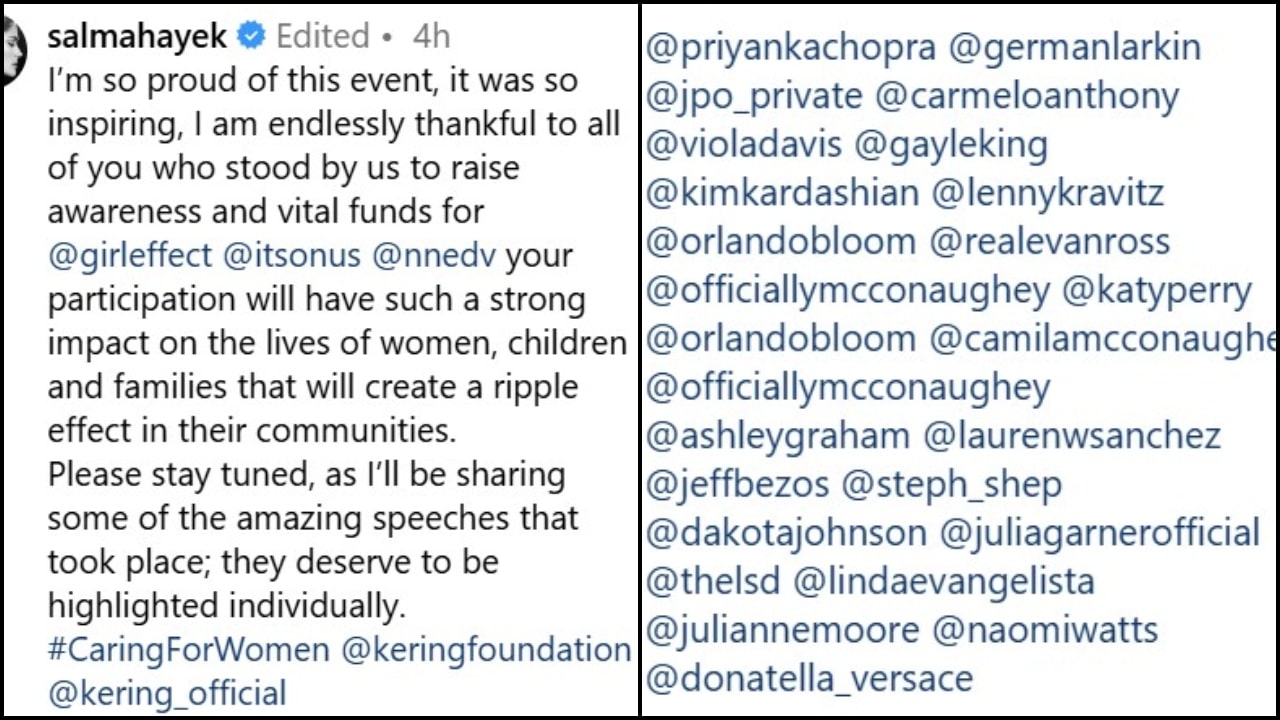 Priyanka Chopra shares heartfelt reaction to Salma Hayek's post featuring her, Kim Kardashian and more; Find out