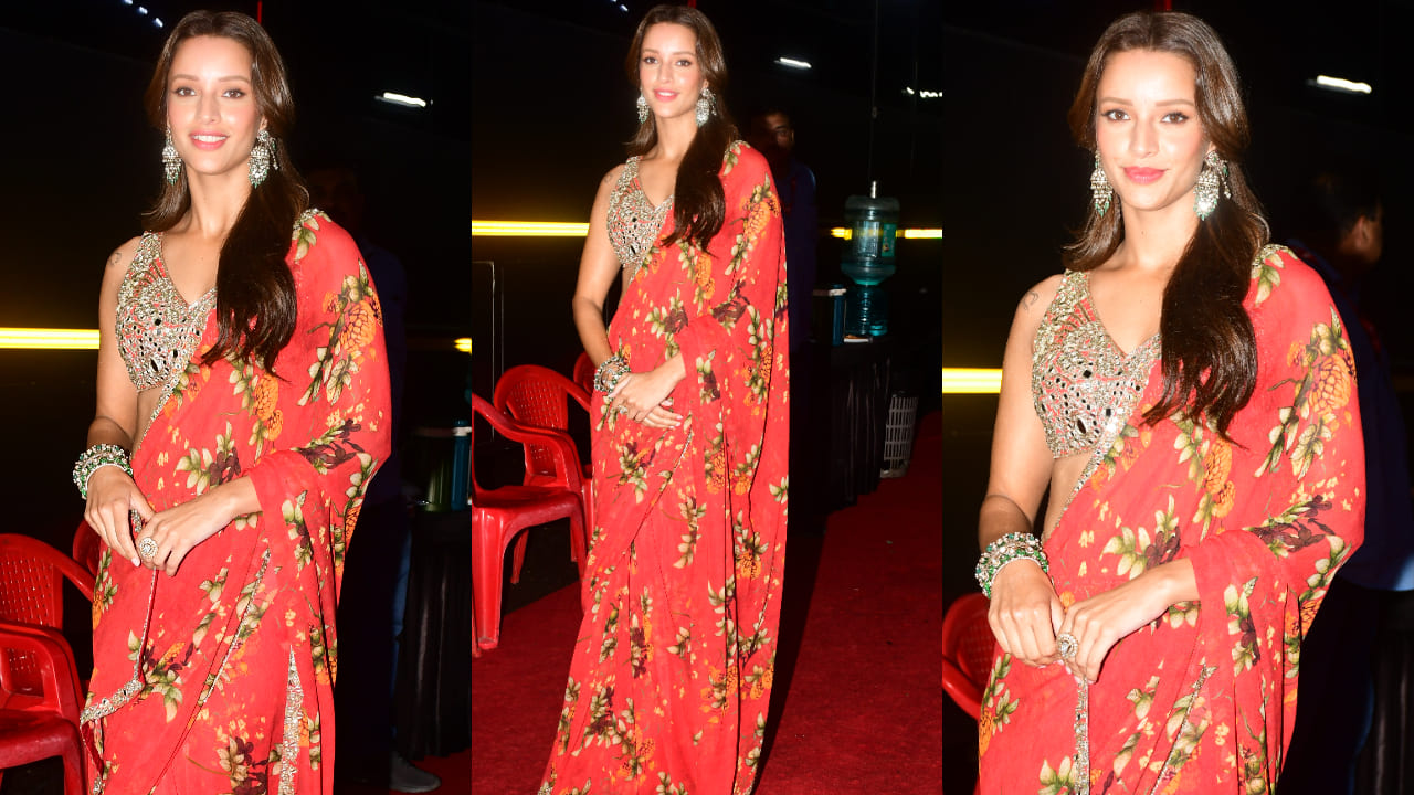 Triptii Dimri in red saree for Bhool Bhulaiyya 3 promotions 