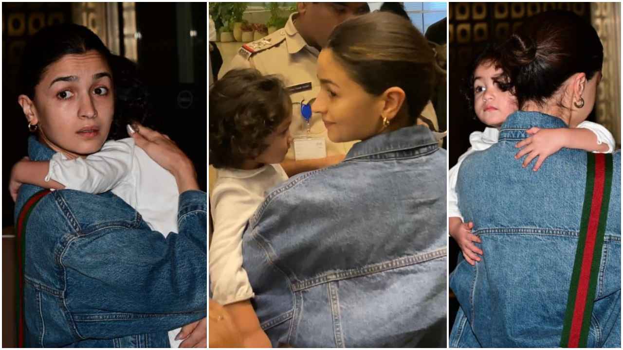 Alia Bhatt serves gasp-worthy look with oversized denim jacket, Raha Kapoor rocks all-white fit (PC: Viral Bhayani, Varinder Chawla)