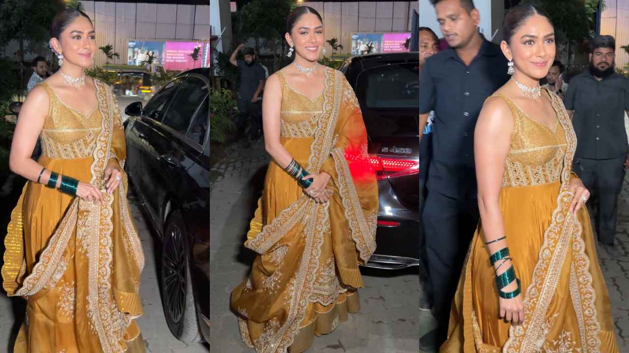 Mrunal Thakur gives her yellow anarkali 