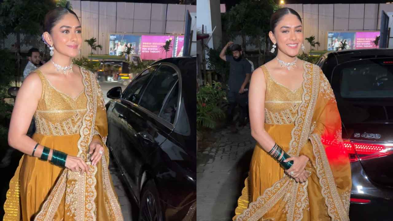 Mrunal Thakur gives her yellow anarkali 