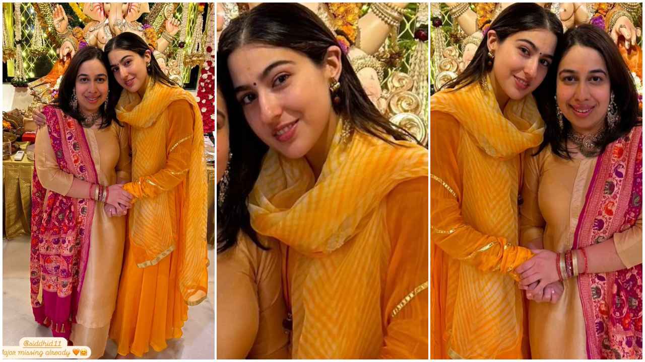 Sara Ali Khan’s affordable vibrant mustard yellow anarkali suit set is perfect for every festive occasion (PC: Sara Ali Khan Instagram)