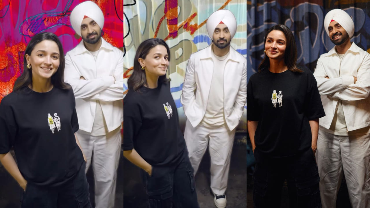 Alia Bhatt and Diljit Dosanjh in Chal Kudiye song 