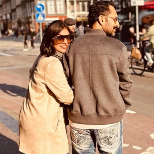 Fahadh Faasil and his wife Nazriya Nazim pose for a romantic sunkissed PHOTO on the streets of Paris