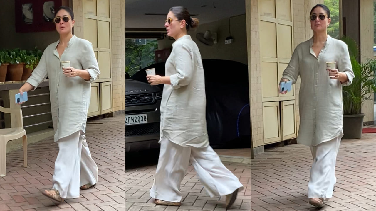 Kareena Kapoor Khan in long shirt and palazzo 