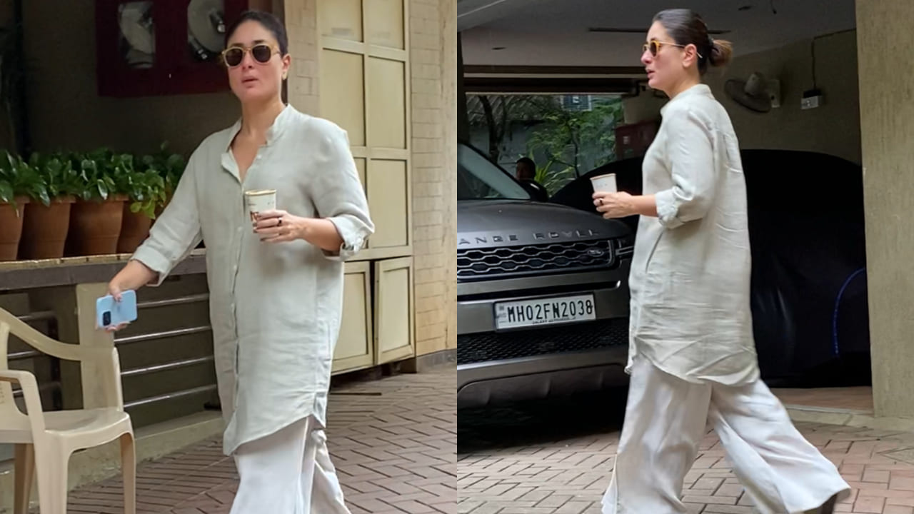 Kareena Kapoor Khan in long shirt and palazzo 