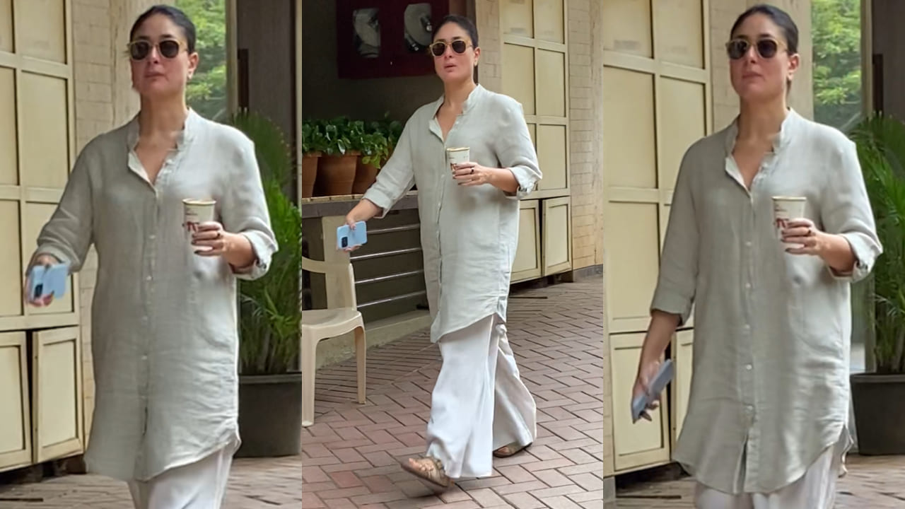 Kareena Kapoor Khan in long shirt and palazzo 