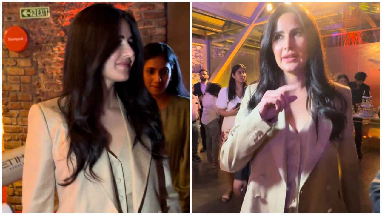 Katrina Kaif attends Mumbai event donning a boss lady look in a waistcoat, jacket and trousers (PC: Varinder Chawla)