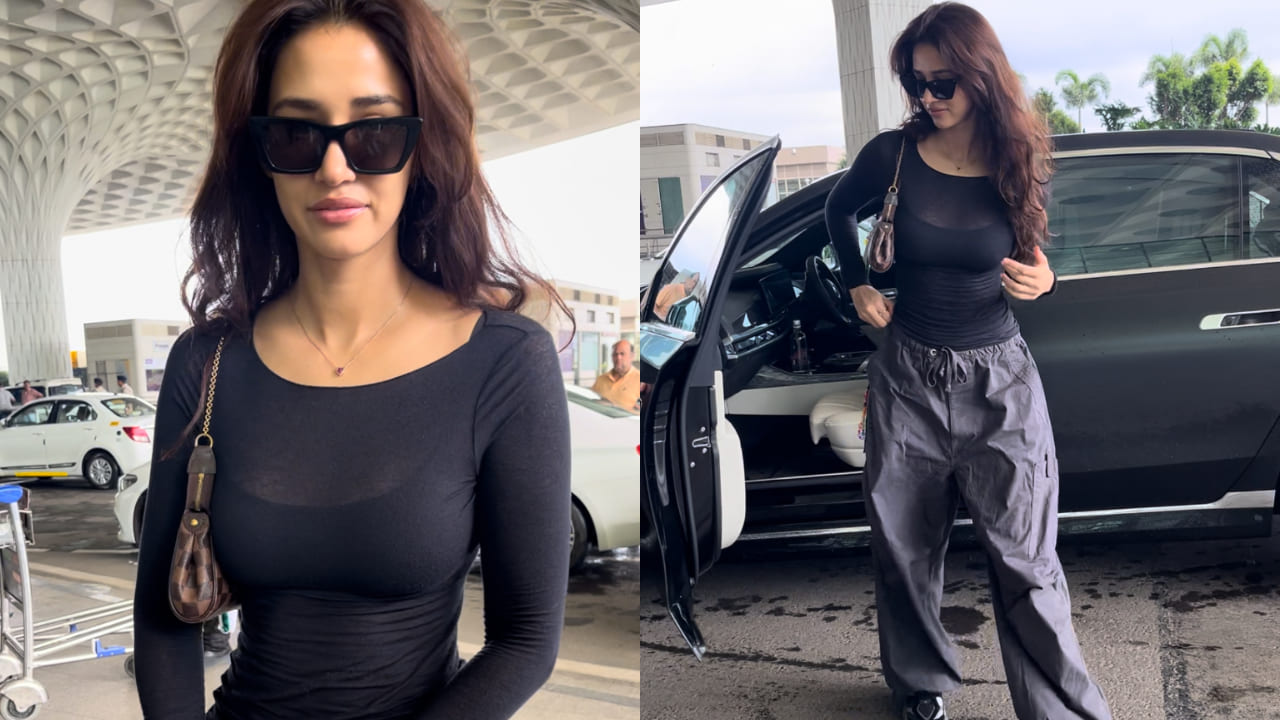 Disha Patani in sporty airport look