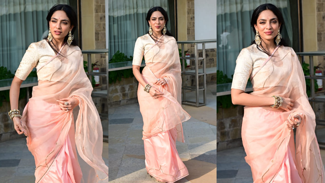 Sobhita Dhulipala organza saree 