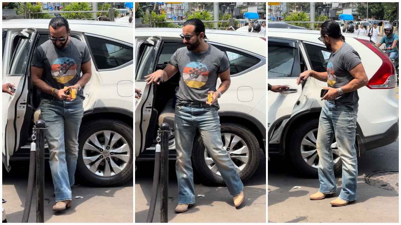 Saif Ali Khan and Sara Ali Khan turn ULTIMATE stylish daddy-daughter duo in shirts and jeans for family lunch date (PC: Varinder Chawla)