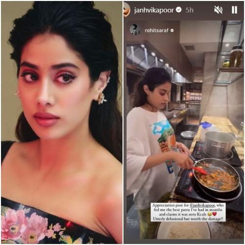 WATCH: Janhvi Kapoor cooks 'zero Kcals' pasta for Sunny Sanskari Ki Tulsi Kumari co-star Rohit Saraf; Don't miss his appreciation post