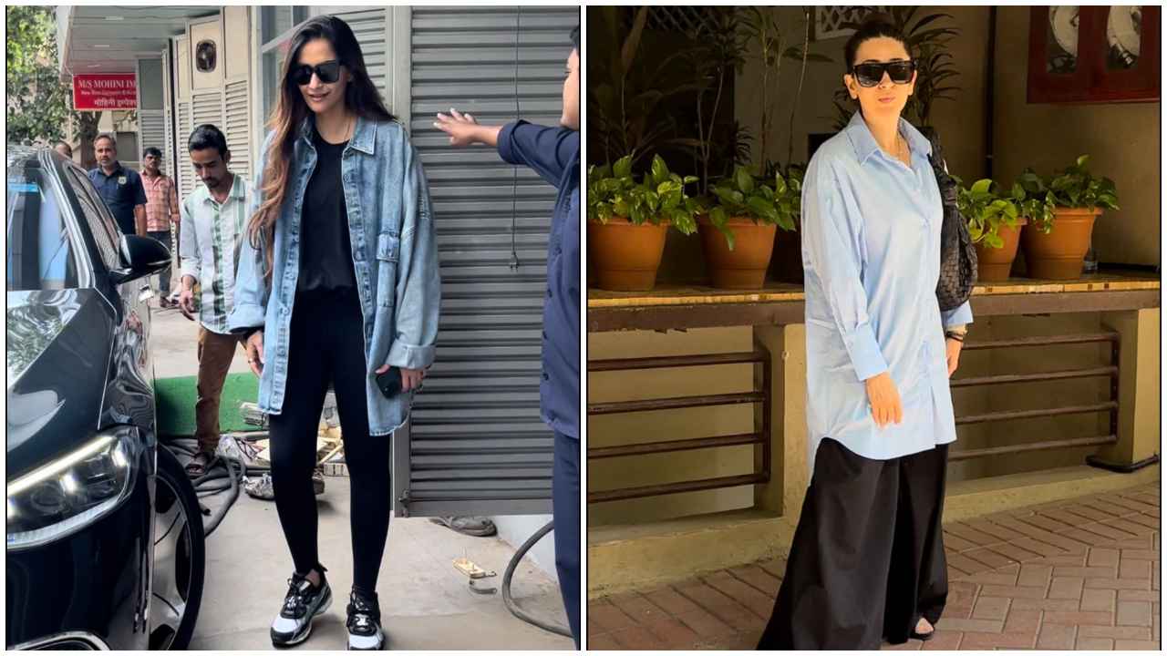 Sonam Kapoor and Karisma Kapoor rock the weekend vibe in off-duty looks with oversized silhouettes  (PC: Varinder Chawla, APH Images)