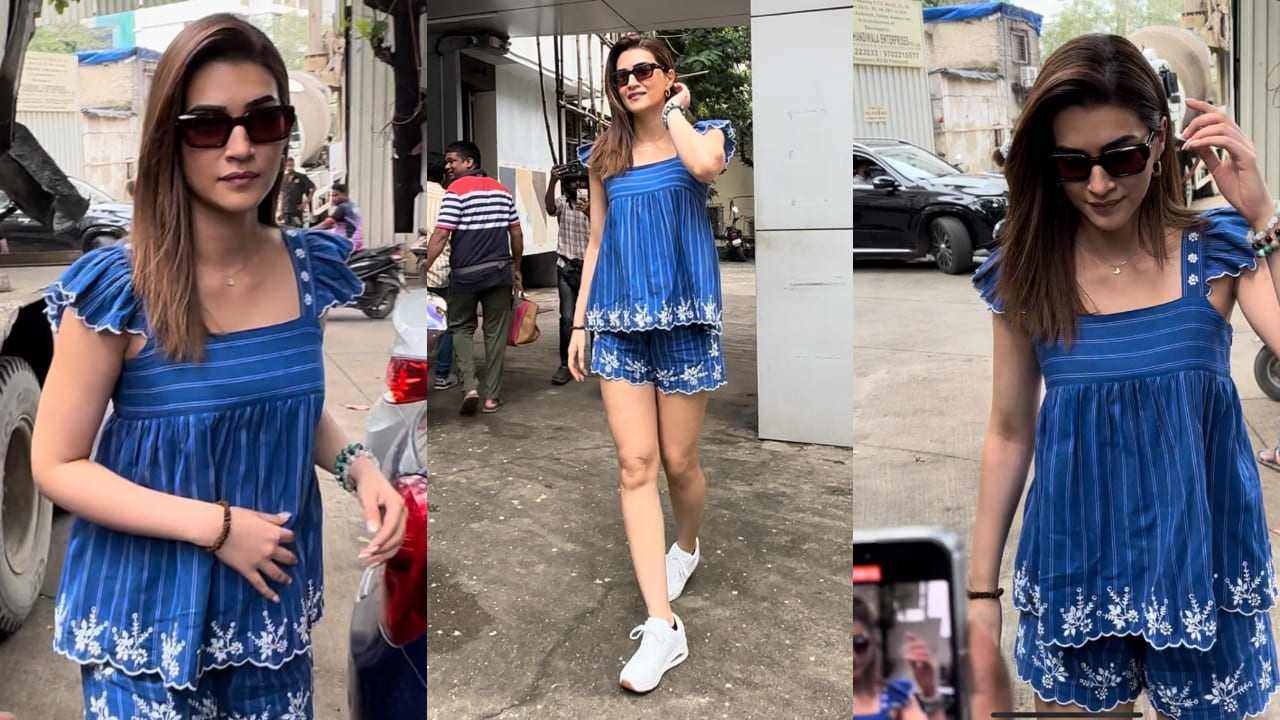 Kriti Sanon in blue co-ord set 