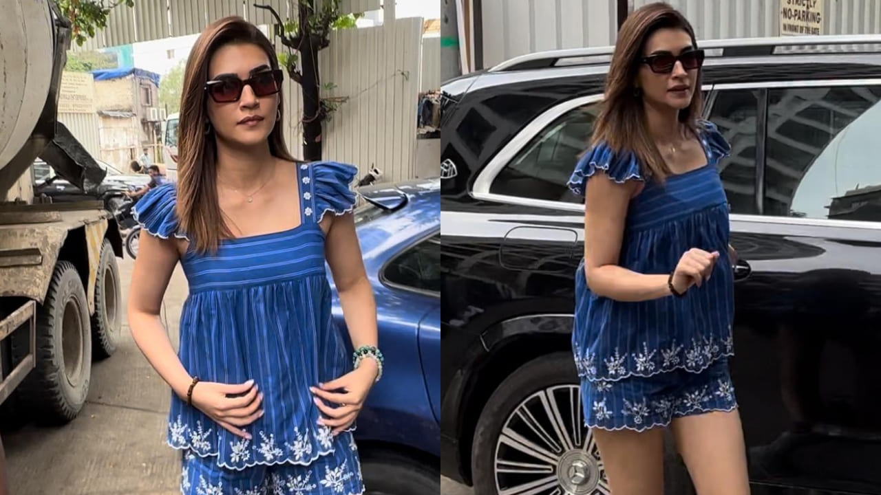 Kriti Sanon in blue co-ord set 