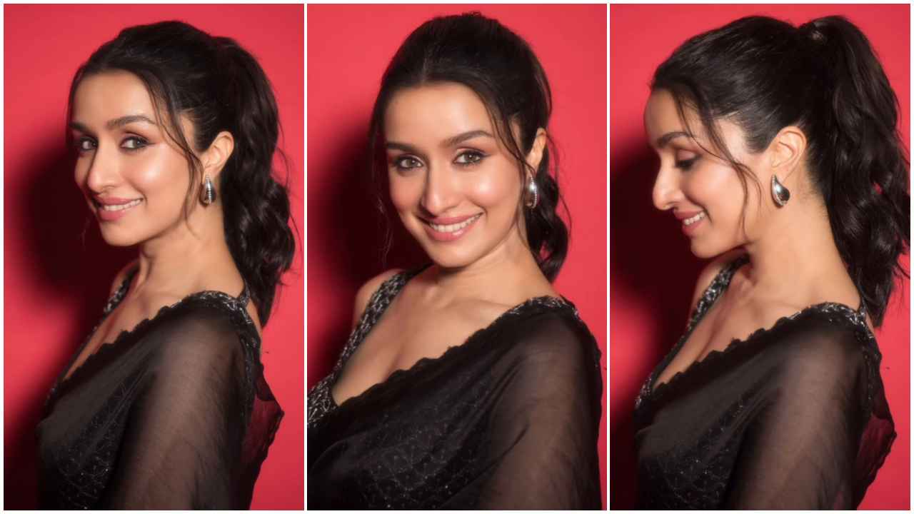 Shraddha Kapoor stuns in black saree look and it sparks Aashiqui 2 nostalgia as it reminds us of rain scene (PC: Shraddha Kapoor Instagram)