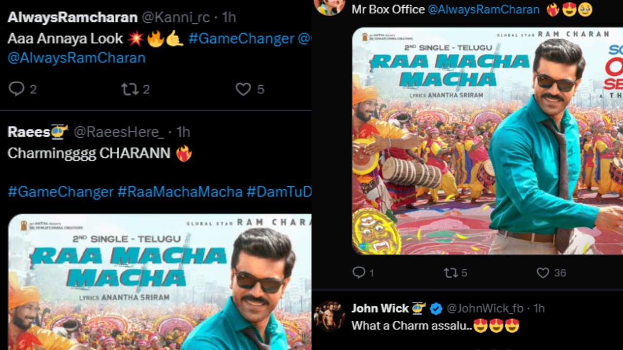 Fans react to Ram Charan in Game Changer's 2nd single promo poster (PC: Game Changer, X)