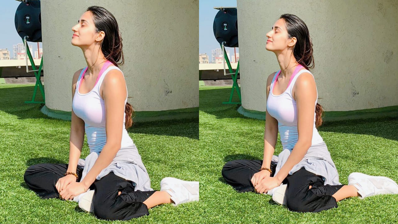 Disha Patani in tank top and track pants 