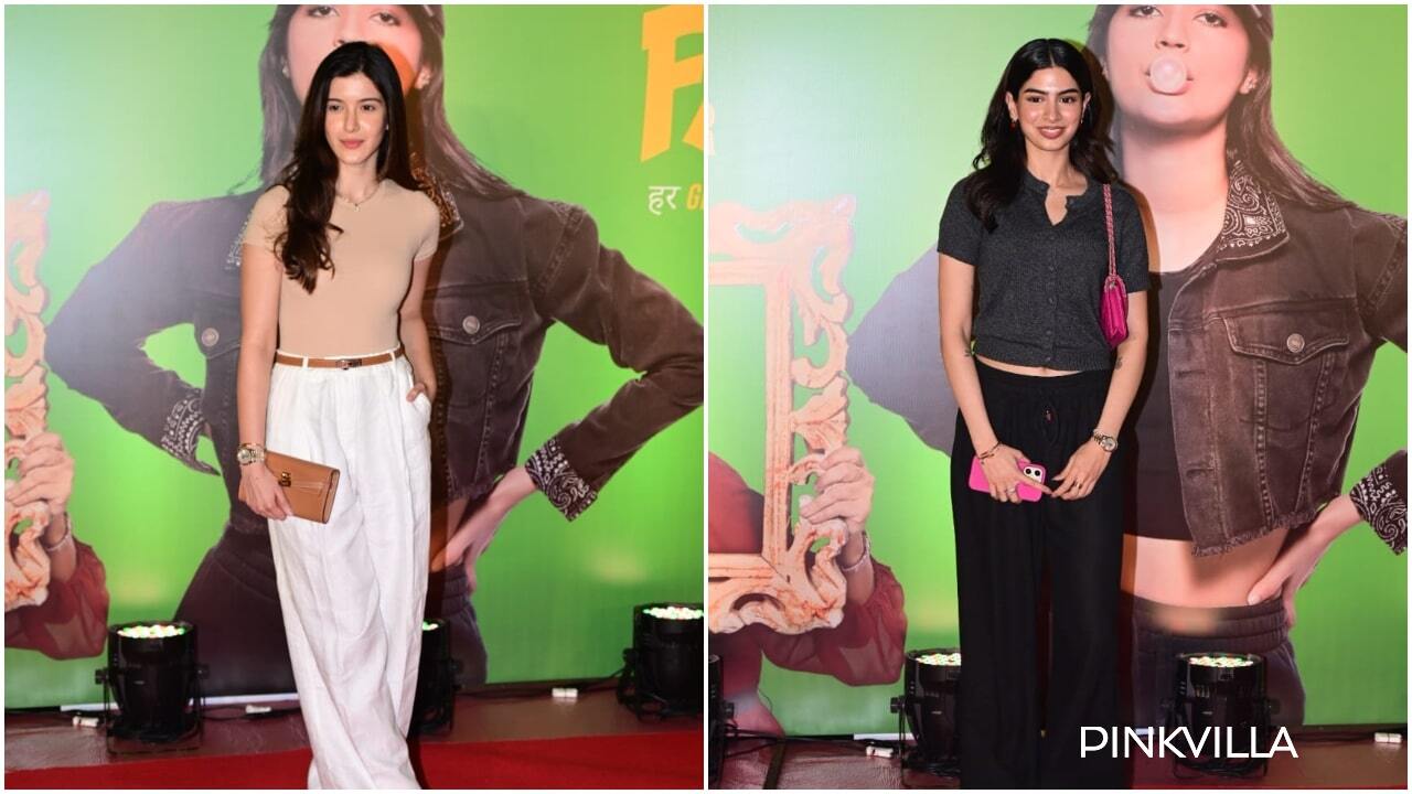 Binny And Family Screening: Khushi and Shanaya Kapoor come to support B-town pal Anjini Dhawan ahead of her debut; Arbaaz Khan, David Dhawan and more join