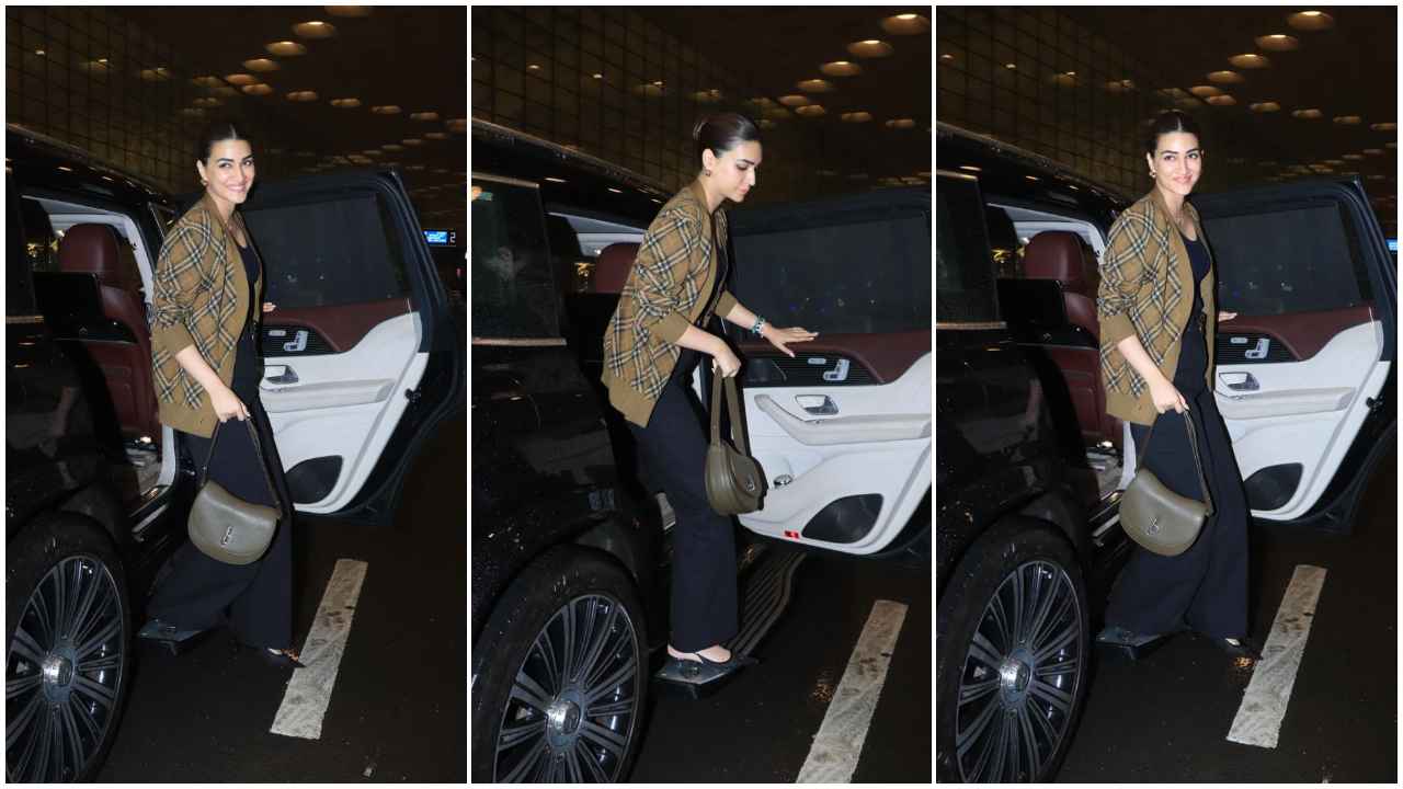 Tired of basic casual wear? Take notes from Kriti Sanon's classy airport look with a luxe twist (PC: Viral Bhayani)