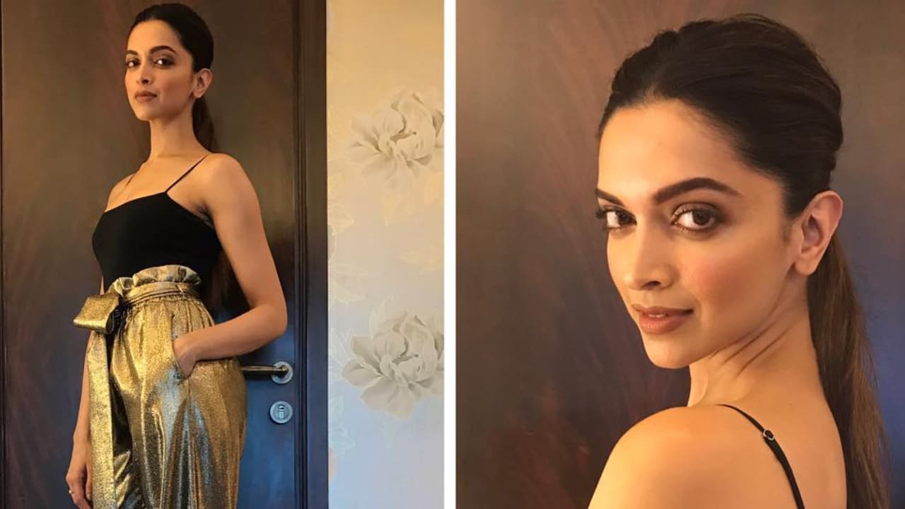 Deepika Padukone in black and golden 