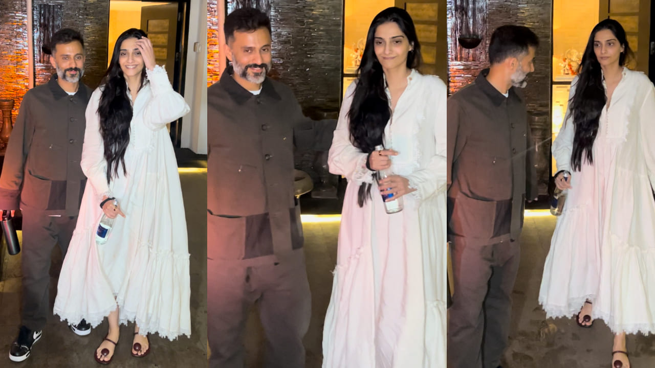 Sonam Kapoor in white maxi dress