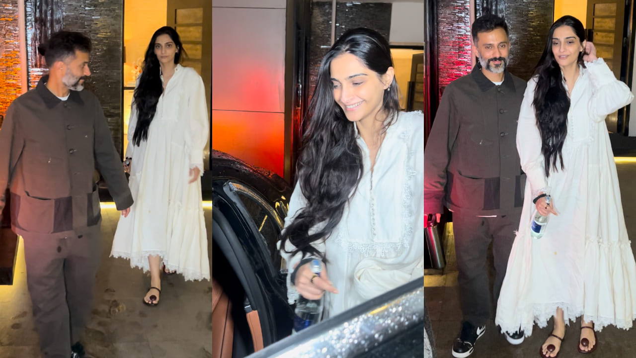 Sonam Kapoor in white maxi dress