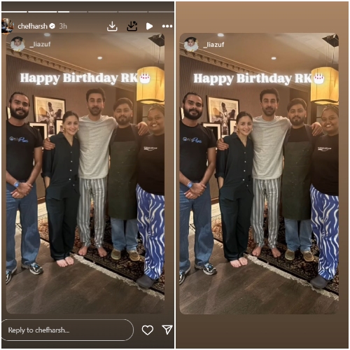 Inside Ranbir Kapoor's 42nd Birthday Celebrations: RK poses in simple t-shirt and pajamas as he holds Alia Bhatt close; PICS