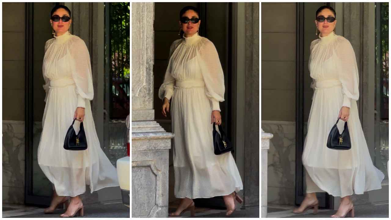 Kareena Kapoor Khan channels royal vibes with her OOTD in white maxi dress and Givenchy bag worth Rs 1,70,953 (PC: Varinder Chawla)