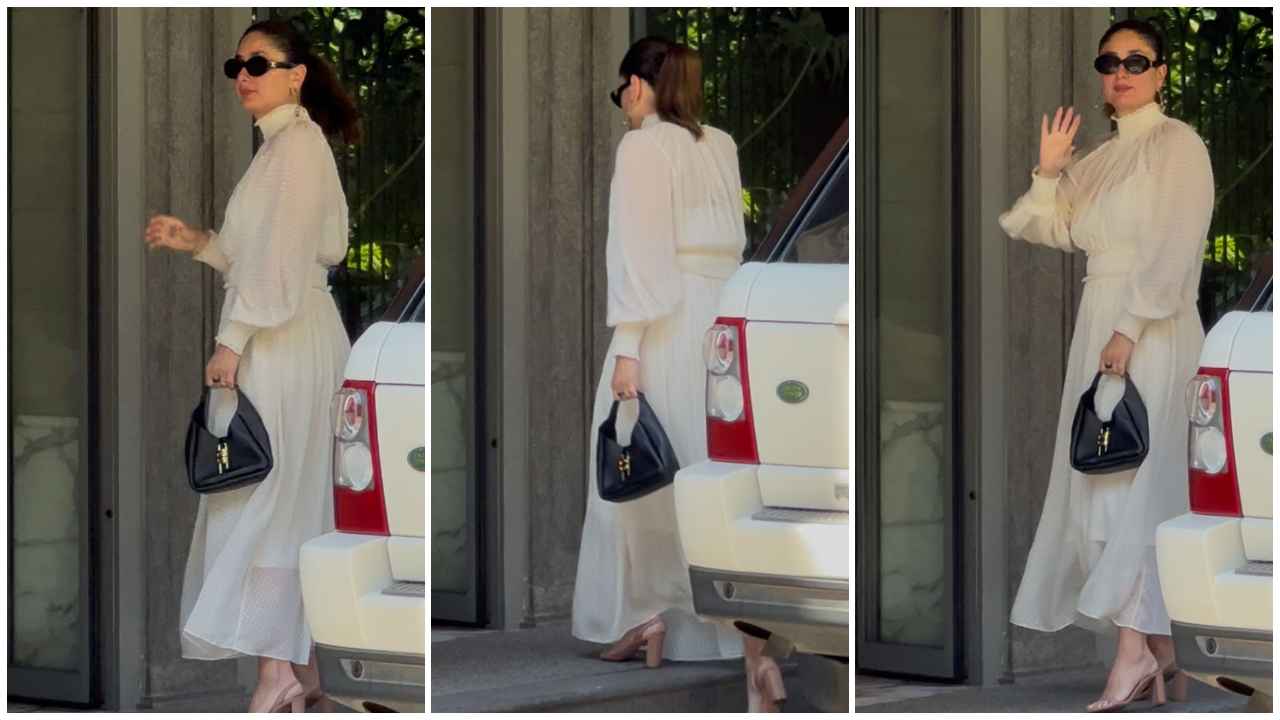 Kareena Kapoor Khan channels royal vibes with her OOTD in white maxi dress and Givenchy bag worth Rs 1,70,953 (PC: Varinder Chawla)