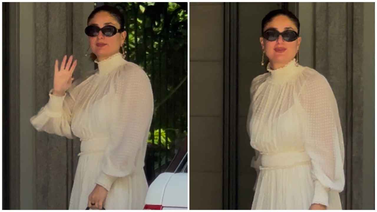 Kareena Kapoor Khan channels royal vibes with her OOTD in white maxi dress and Givenchy bag worth Rs 1,70,953 (PC: Varinder Chawla)