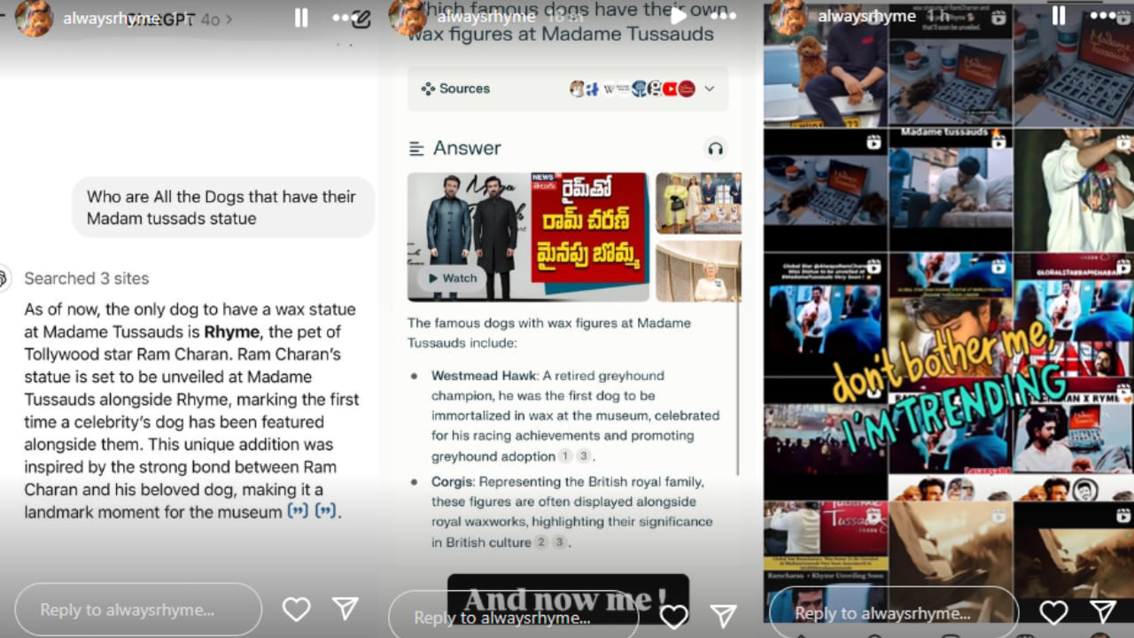 Believe it or not, Ram Charan's furry pet Rhyme gets Madame Tussauds wax statue; deets inside