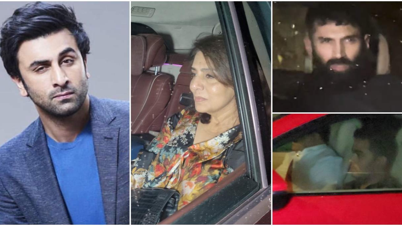 Ranbir's Birthday: Mom Neetu, Aditya Roy Kapur and Akash Ambani arrive at his new house