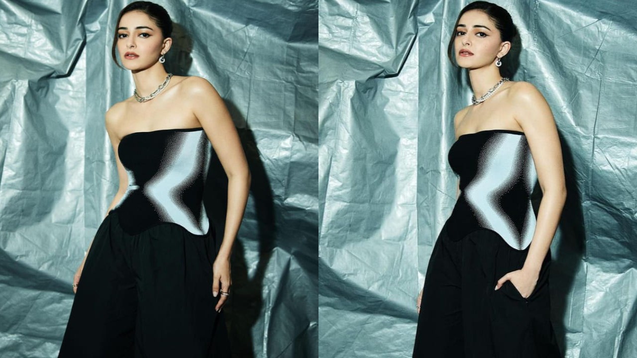 Ananya Panday in black jumpsuit