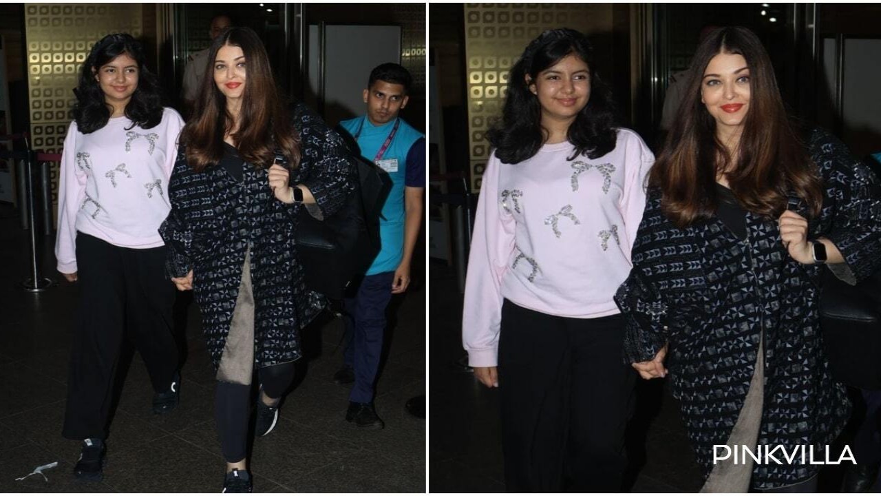 Aishwarya Rai Bachchan and Aaradhya win hearts with their beautiful smiles as they get papped at airport; WATCH