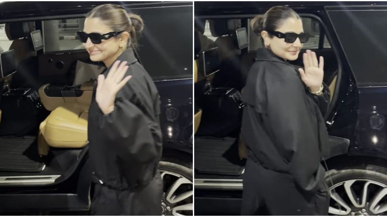 Anushka Sharma serves boss lady vibes in all-black avatar as she returns to India sans hubby Virat Kohli and kids Vamika, Akaay; WATCH