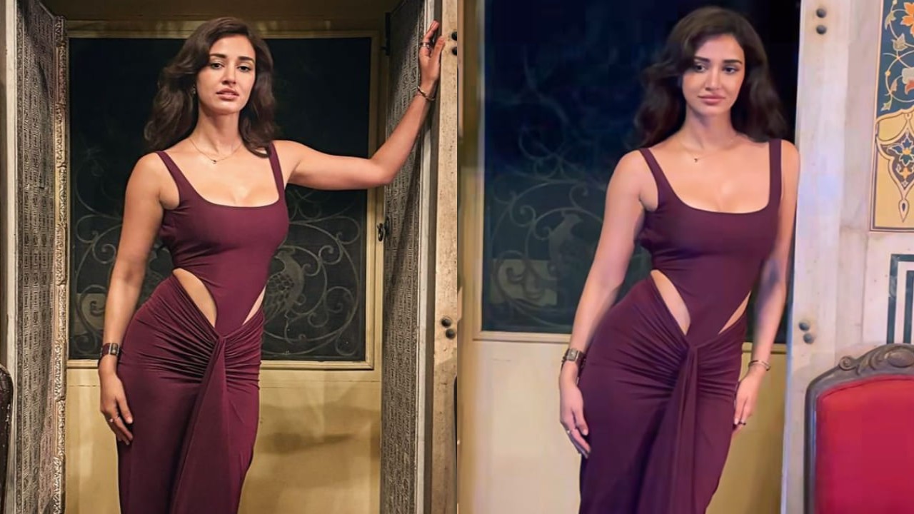 Disha Patani in bodysuit and pleated skirt