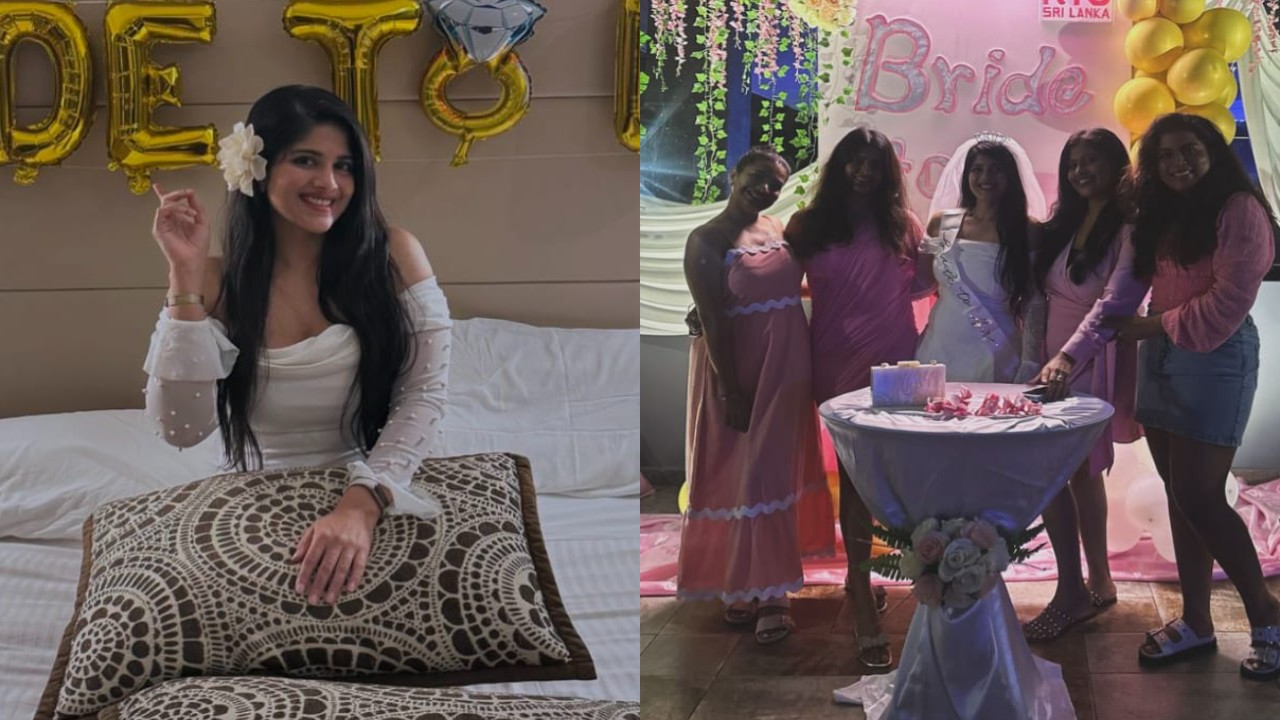 Inside photos from Petta actor Megha Akash's pink-themed bachelorette party in Sri Lanka