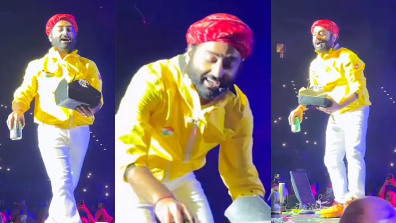 WATCH: Arijit says stage is his ‘temple’ as he removes food kept on sides during concert (Instagram/@believeinarijit)