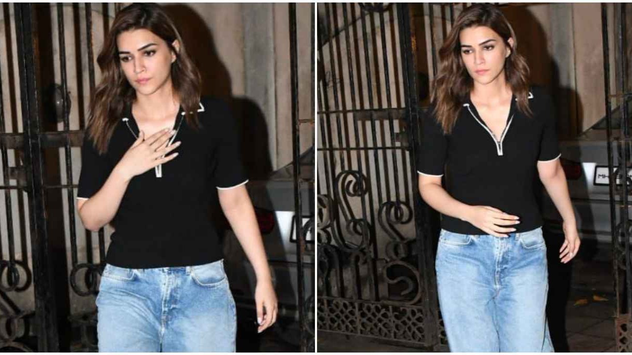 Kriti Sanon, Do Patti, Casual looke, casual, basic wear, polo t-shirt, flared denim jeans, denim jeans, comfy look, style, fashion