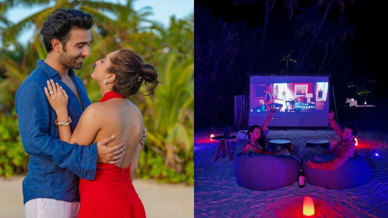 Aadar Jain drops new PICS with fiancee Alekha Advani from romantic beach getaway; do not miss glimpse of their sunset and movie date night