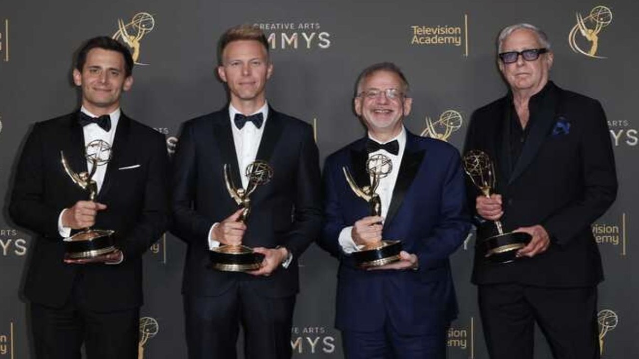  Benj Pasek and Justin Paul with Marc Shaiman and Scott Wittman- ( L-R) - Getty Images 