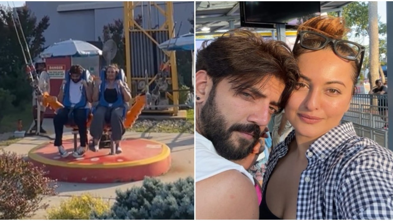 Sonakshi Sinha tells hubby Zaheer Iqbal ‘yehi confidence dekh ke shaadi ki thi tumse’ after he takes her 225 feet in the air; WATCH