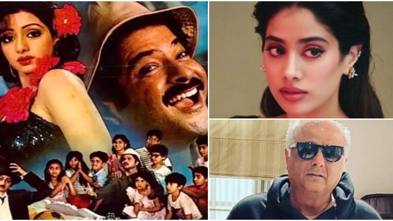 Janhvi Kapoor hyping dad Boney Kapoor as he reminisces Sridevi, Anil Kapoor’s Mr India‘s success is too precious: ‘You have always done it…’