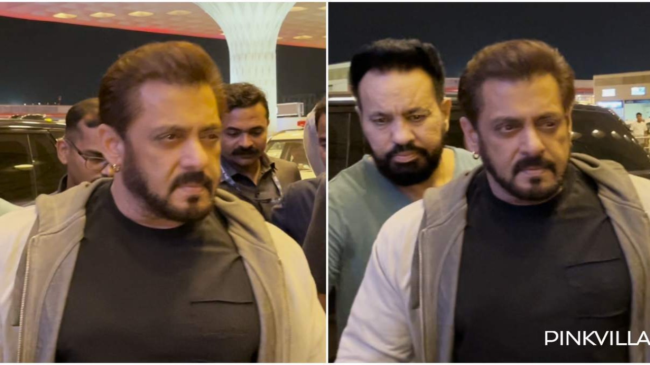 WATCH: Salman Khan arrives at Mumbai airport in style amid heavy security as he heads to undisclosed location; bodyguard Shera shields him from crowd