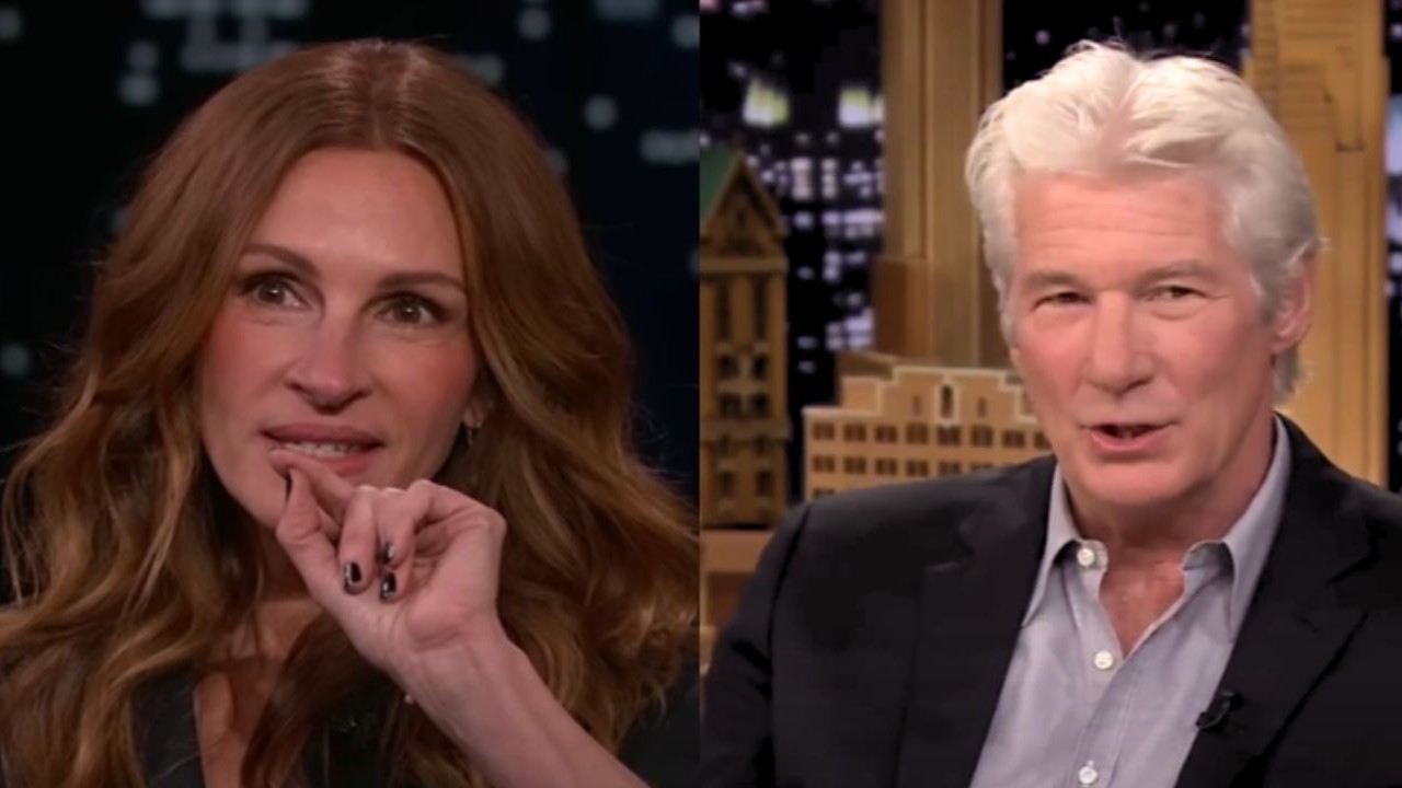 Julia Roberts and Richard Gere (Image 1 via YouTube/Jimmy Kimmel Live, image 2 via The Tonight Show Starring Jimmy Fallon)